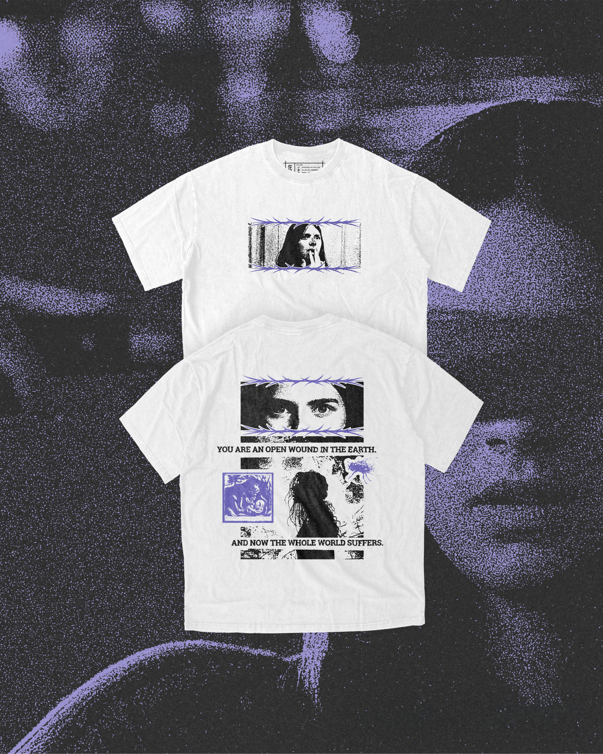 You're an open wound mockup purple